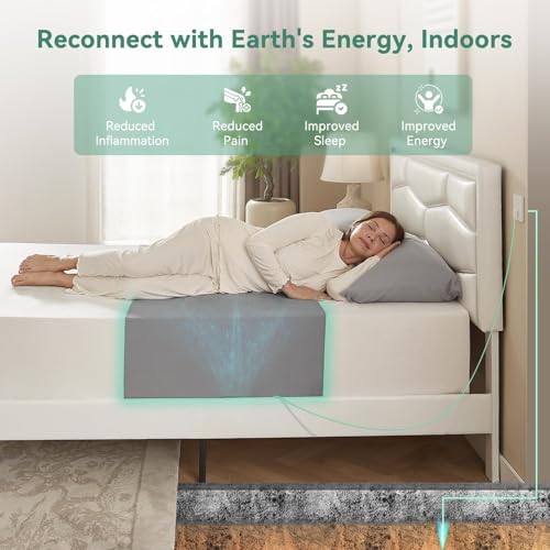 YOOJ® Antistatic Grounding Sheets with Grounding Cord, 23.6 * 104in Cotton Bed Sheet, 90% Organic Cotton+10% Pure Silver Fiber, Breathable and Comfortable, Gives You Better Sleep