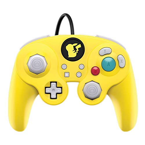 Nintendo Switch Pokemon Pikachu GameCube Style Wired Fight Pad Pro Controller by PDP, 500-100-NA-D3 - //coolthings.us
