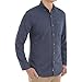 Piero Lusso Men's Solid Color Twill Casual Button Down Dress Shirt with Piping