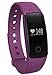 Sabuy Smart Band with Heart Rate Monitor Fitness Activity Tracker Sleep Counter Wireless Pedometer Wristband Sweatproof Sports Bracelet (Purple)