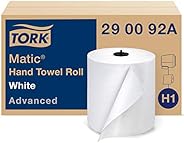 Tork 290092A Advanced Matic Paper Hand Towel Roll, 2-Ply, 7.7" Width x 525' Length, White, (Case of 6