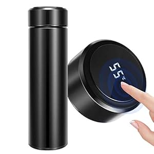 Homealexa Thermosfles, 500 ml waterfles, vacuüm-isolatiebeker, 304 roestvrij staal, led-touchscreen-temperatuurweergave…