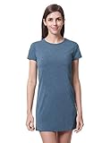REGNA X Basic women's boat neck short sleeve tunic dress top