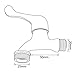KES Brass Bid Tap outdoor bibcock faucet G1/2 Inlet with 3/4