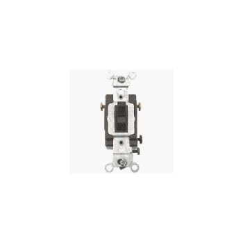 Leviton CS320-2 20-Amp, 120/277-Volt, Toggle 3-Way AC Quiet Switch, Commercial Grade, Grounding Brown