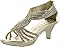 Delicacy Womens Angel-37 Strappy Rhinestone Dress Sandal Low Heel Shoes,Gold,10