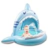 Baby Pool, Inflatable Baby Pool, Baby Shark Pool with Canopy of 43 Inches, Summer Water Play Center for Girls Boys…