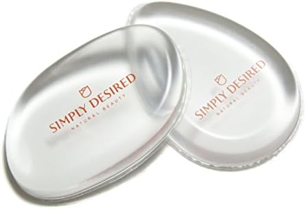 Premium Silicone Makeup Sponge by Simply Desired[2 Pack - Teardrop &amp; Leaf] Better Than Beauty Blender - Best Quality Applicator, Perfect for Liquid Foundation BB CC Cream Concealer Application