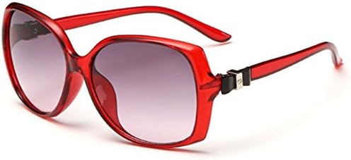 SnikFish Elegant UV Female Models Sunglasses Large Frame Bows Sunglasses (red)