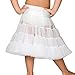 I.C. Collections Little Girls White Bouffant Half Slip Petticoat Tea Length, 6