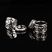 SUNSCSC Vintage Retro Silver Elephant Joint Knuckle Nail Rings Set of 4 Rings