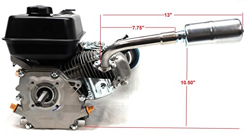 Exhaust With Muffler for: Predator 212cc, Honda GX160, GX200 - Thumbnail 2