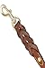 Soft Touch Collars Leather Braided Dog Leash, Brown with Padded Handle for Comfort, 6 Foot