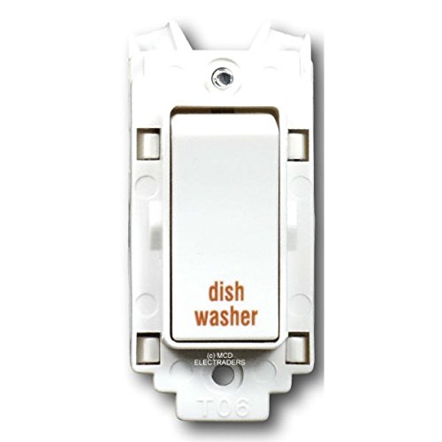 Crabtree 4460/DW Grid Switch DP 20 Amp Marked Dishwasher