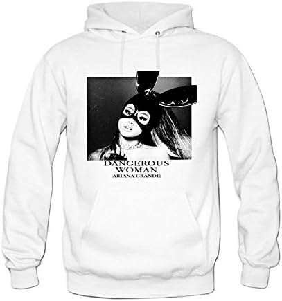 Ariana Grande Dangerous Woman Tour 2016 Poster Hoodies Sweatshirt For Womens XL White