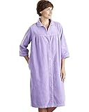 National Chenille Gripper Robe, Lilac, 3X