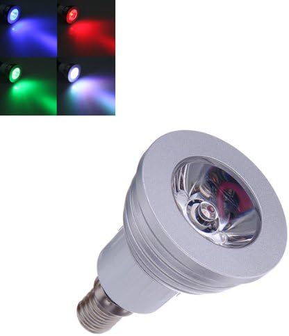 E14 3W 16 RGB Changing LED Bulb Lamp with Remote Control AC 90-240V