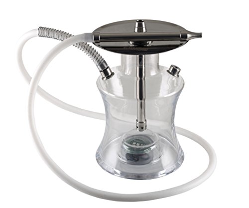 ODUMAN N2 Stainless Steel Hookah Handmade Glass Shisha Better Than Khalil MAMOON STARBUZZ AL FAKHER (Clear)