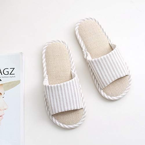 春夏 リネンスリッパ 四季スリッパ 和風 ストリップ シンプル 新作多数 カップル ケア靴 環境にやさしい 安全無毒 屋内 病院 屋外 ネイビー 滑り止め 23 27cm サンダル 事務所 コーヒー 休憩室