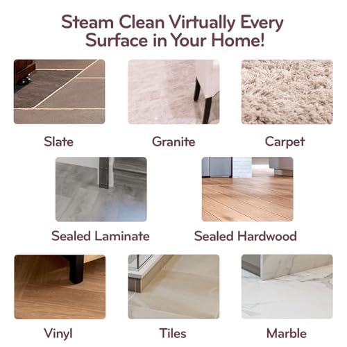H2O HD PRO Steam Mop and Handheld Steam Cleaner – for Floors, Carpets, Windows, Upholstery, Kitchens & Bathrooms