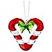 Swarovski Crystal Candy Cane Heart Ornament