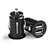 Cable Matters 2-Pack 4.8A 24W Flush Mount Dual USB Car Charger, Compact Mini Car USB Charger for Smartphones and Tablets
