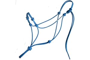 Knotty Girlz Horse Rope Training Halter - 4 Knot 1/4" Stiff Halter Cord - Used by Famous Trainers Multiple Sizes Multiple Colors