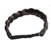 TY.HERMENLISA Chunky Synthetic Hair Braided Headband Classic Wide Plaited Braids Elastic Stretch 3 strands Hairpiece Women Beauty Accessory, 50g, Chocolate