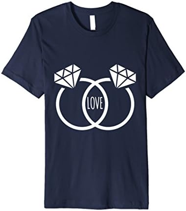 Mens Cute Engaged Love Rings Gift Ideas for Just Married Couple Small Navy
