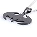 316L Stainless Steel Pendant 1.1592X0.8688 Inch Batman Black Necklace 22