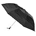 Totes 25-Ounce Stormbeater, Automatic Double Vented Folding Umbrella, 56-inch Canopy, Black, 1-pack