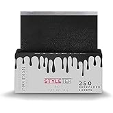 STYLETEK Pop-Up Aluminum Foil Sheets, OBSIDIAN, 5x11, 250 Sheets per Box, Salon Professional
