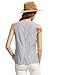 SheIn Women's Striped Tie Waist Sleeveless Blouse Top