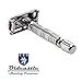 Oldcastle Double Edge Butterfly Safety Razor with Twist-to-Open Mechanism - 5 Stainless Steel Blades - Travel Case with Mirror