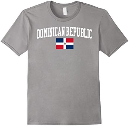 Men's icshirts: Dominican Republic Santo Domingo Flag shirts Large Slate