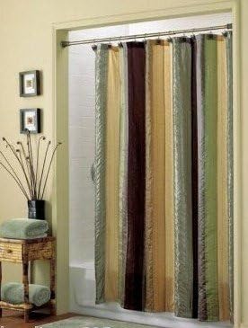Amazon Com Bazaar Stripe Fabric Shower Curtain Springs Like