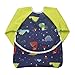 Hi Sprout Infant Toddler Baby Waterproof Sleeved Bib, Bib with Sleeves&Pocket, 6-24 Months (Dinosaurs)