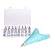 27-Piece Cake Decorating Tips Kits, OliveTech Professional Stainless Steel Icing Tip Set Tools with 2 Reusable Silicone Pastry Bag and 2 Reusable Coupler for Cakes Cupcakes Cookies Pastry