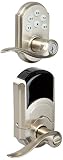 Kwikset Z-Wave SmartCode Satin Nickel Electronic Tustin Lever Featuring SmartKey