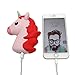 New 2600mah Red Unicorn Shaped Emoji Cute Funny Cartoon Gift Power Bank External Battery Portable Mobile Phone Charger For Iphone Ipad Samsung Galaxy Note All Tabletes ...