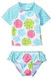 Baby Kids Girls Two Pieces Swimwear Short Sleeve
