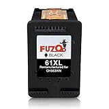 FUZOO (1 Black) HP 61XL Remanufactured Ink Cartridges with Ink Level Used for HP ENVY 4500 5530 5531 5532 5534 5535 5539 Deskjet 1000 1010 1050 1510 2510 2542 3050 3510 Officejet 2620 4630 4632 4635
