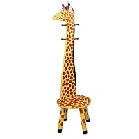 Teamson Kids - Safari Stool with Coat Rack - Giraffe