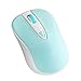 Wireless Gaming Mouse, VEGCOO C8 Silent Click Wireless Rechargeable Mouse with Colorful LED Lights and 2400/1600/1000 DPI 400mah Lithium Battery for Laptop and Computer (C2 Blue)