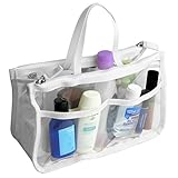 Evelots Clear Purse Key/Phone/Cosmetic/Make Up Organizer-8 Pockets-Strong Zipper
