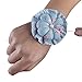 NEOVIVA Wrist Wearable Pincushions for Sewing and Quilting, Style Blossom, Pack of 2, Floral Blue Ocean