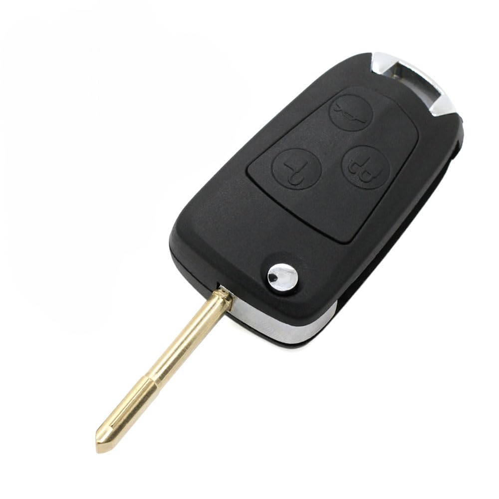 BROVACS Modified Upgraded Flip Key Shell Compatible with FORD 3 Button Keyless Entry Remote Key Case Fob Black SS725C