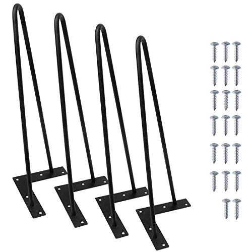 Signstek Tischbeine Moebelfuesse Metall Haarnadel Tischbeine 40cm/16'' Höhe für Couchtische, Moderne Schreibtische, Nachtständer oder Stühle