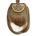 REECHO Fashion Full Length Synthetic 1 Piece Layered Clip in Hair Bangs Fringe Hairpieces Hair Extensions Color – Light Ash Blondethumb 4