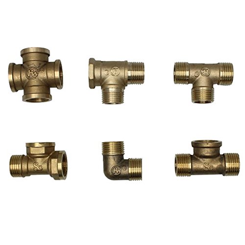 1/2 Brass Nipple And Thread Coupling Bathroom Water Hose Fittings (Pattern F)